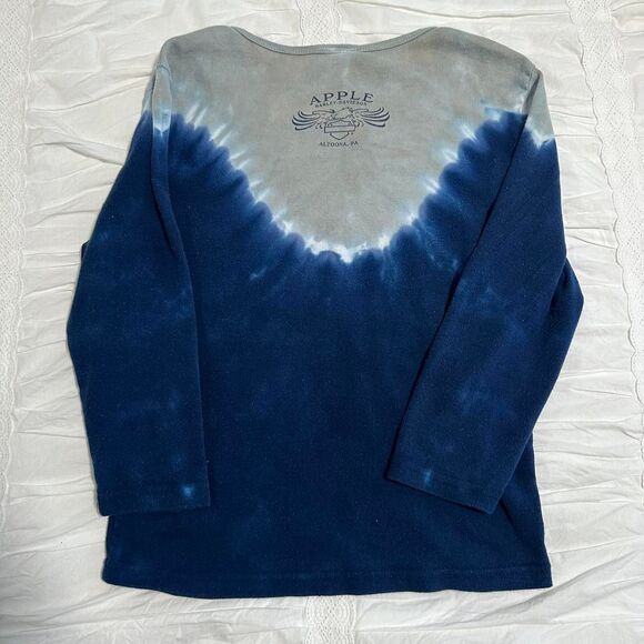 Harley-davidson Women's Blue and Navy T-shirt - Picture 8 of 8